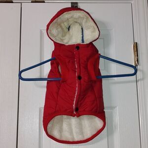 Pedgot Fleece Lined Warm Dog Jacket Warm Dog Hoodie Puppy Coats with Hood Size L